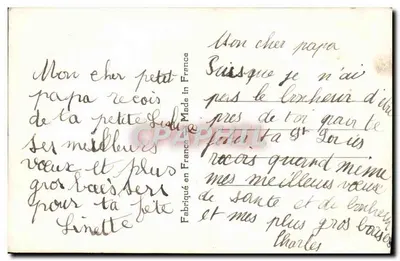 Violette bloemen — ansichtkaart met wensen — ABC 2632 — Achterkant
