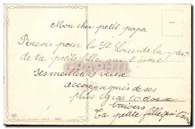 Bukiet tulipanów — Szczęśliwego dnia — Flora-Sepie, n°2064 — Rewers