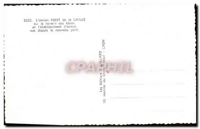 Ponte da Caille — Usse — Editor J. Cellard, Lyon — Verso