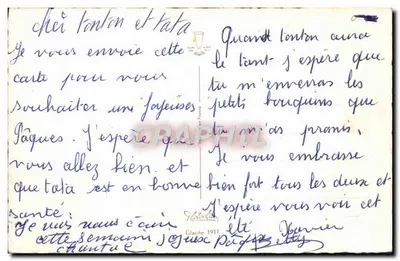 Dzwonki i kury — Wielkanoc — wydawca nie widoczny — Rewers