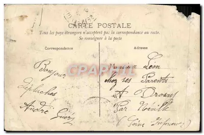 Villa du Belvédère — Epluches — editor desconhecido, número de série não visível — Verso
