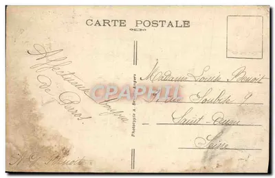 Plage de Trestraou — Vue générale — A. B. — Imprimé sur la carte — Reverso