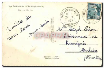 Porto de Merrien — Arredores de Moelan (Finistère) — Edições Caby — Verso