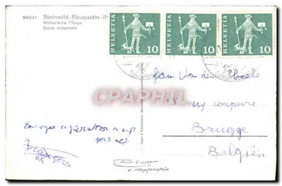 Steinwild-Bouquetin — Matczyna opieka — wydawca Oygar & Klopplenstein, n° 96031 — Rewers