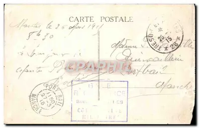 Cherbourg — O Casino, os Jardins — E. Ratti, Novidades e Confecções, Cherbourg — Verso