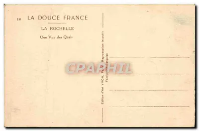 La Rochelle — View of the Quays — Edition d'Art YVON — Back