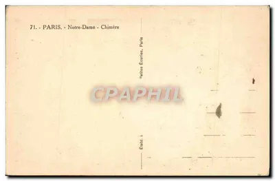 Paris - Notre-Dame - Chimère — Editor: Éd. Écuries, Paris — Verso