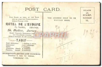 Cavernas de Plemont, Jersey — Albert Smith, Jersey — Verso