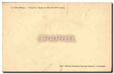 Portal kościoła w Bielle — XVI wiek — Wydawnictwo Artystyczne Raymond Bergovin — Rewers
