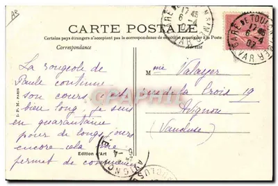 Marinha — A Timoneteira Interpreta um Sinal com os Braços — Ph. d'Armes, Toulon, n°98 — Verso