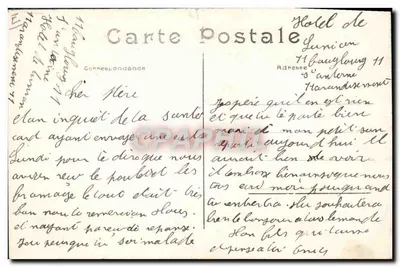 Aankomst van Blériot in Dover na de oversteek van de Kanaal — 25 juli 1909 — uitgever L'Illustration — Achterkant