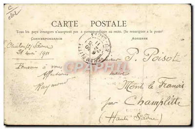 Chalon-Aviation — Exposition aérienne 21-22 Mai 1911 — Édition du Comité des Pères — Verso