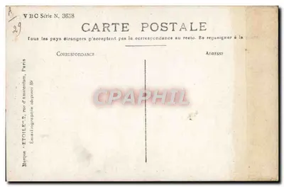 The 'Latham' airplane over the English Channel — publisher Etoile, series N. 3658 — Back