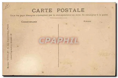 Piloto Sommer en biplano Farman — tarjeta postal editada por Etoile, París — Reverso