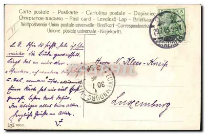Un hombre que se traslada — 'Junggesellen-Leiden' — Fran Paschedag, N°51002 — Reverso