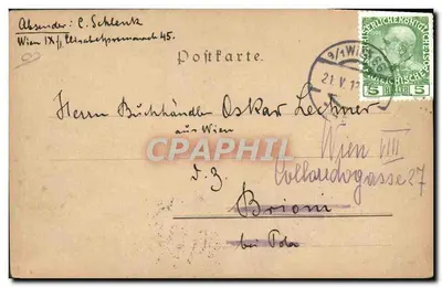 Kind, das die Temperatur misst — Illustration — Wiener Künstler-Postkarte, X/8, Verlag Philipp & Kramer, Wien, VI — Rückseite