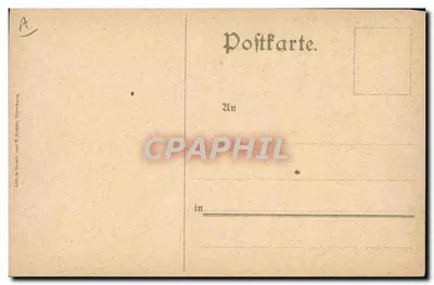 O Falsificador? — cena de rua com um homem encadeado a dados — editor E. Hilden, Nürnberg — Verso