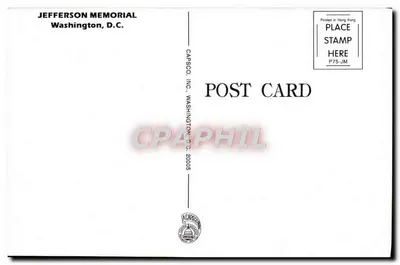 Memorial de Jefferson — Washington, D.C. — CAPSCO, INC. — Verso