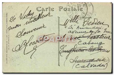 Vichy — I Parterre e le Allee del Parco — Antichi Stab. Neudrein e Cie, Parigi — Verso