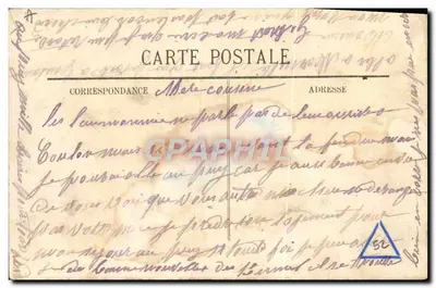 Exercício de Canhão — Marinha Militar Francesa — L. Olive Depositário, Toulon — Verso