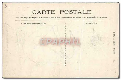 Catastrophe du "Iéna" — Croquis pris à 7 heures 10 au moment où se produisait l'explosion des soutes arrières dans le bassin N°2 de Miseccay — Éditeur L. Olive Taulion — Verso