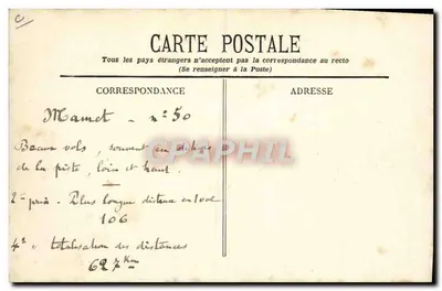 Mamet sobre Monoplan Blériot n°11 — Grande Semaine de Aviação — F.F. Paris — Verso