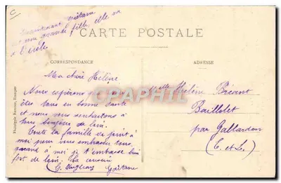 Gouguenheim — Pilota capo aviatore su Biplano Farman — Editore G. Rameau, n° 362 — Verso