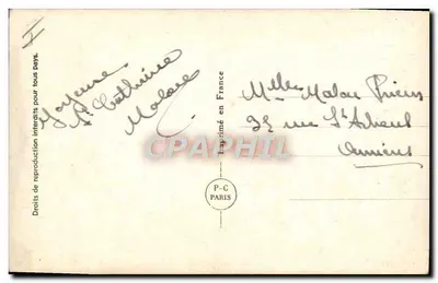 Amor e avião — cena de aviação — PC PARIS 5127/3 — Verso