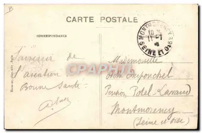 Monoplano Morane (Blériot XI - Tipo Travesía del Canal) — M. Morane — editor Hauss en fot.-edit. París — Reverso