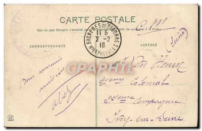 Bagnères-de-Bigorre — Vista sobre a Vale de Poczac — Fototipo Labauche Frères, Toulouse — Verso