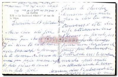 Le Havre — Bulwar Albert I i widok na Hève — Rewers