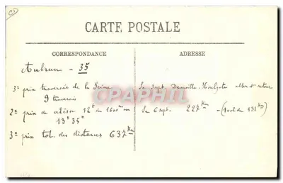 Vliegweek — Le Havre-Trouville-Deauville — Aubrun op Monoplan Blériot (nieuw) — LL — Achterkant