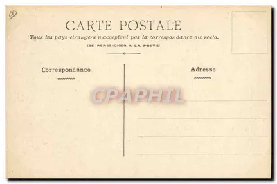 Métrot (Voisin) — piloot in een vliegtuig biplaat — Lyon-Vliegtuig, 7-15 mei 1910 — IMP. WALTERS & Cie, Lyon-París — Achterkant