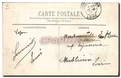 Grande Semaine d'Aviation de Lyon — Hubert Latbarn sobre Monoplan Antoinette, motor Antoinette — edición no identificada — Reverso