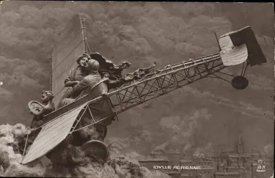 Idílio Aéreo — escultura em avião — editor J.N. Paris, n° 195