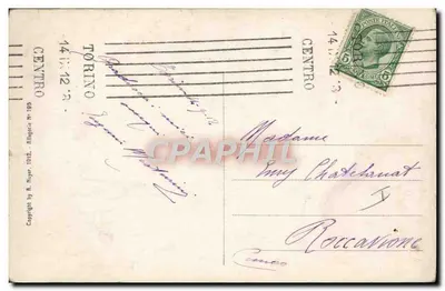 Idílio Aéreo — escultura em avião — editor J.N. Paris, n° 195 — Verso