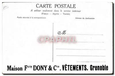 Beaumont (Lieutenant Conneau) sobre monoplano Blériot — edição Maison Fois Dony & Cie, Grenoble — Verso