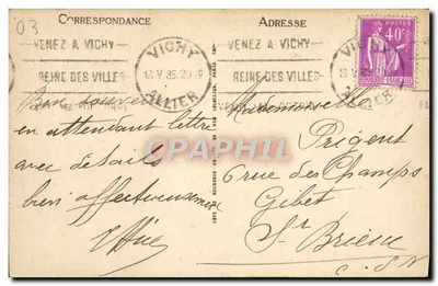 Vichy — Fontes Lucas e Senhoras — LL — Verso