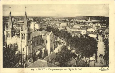 Vichy — Vista panorâmica da Igreja de São Luís — Ideal, n° 303