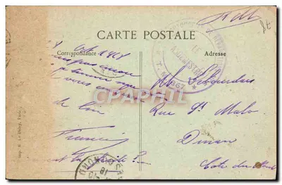 Melun — Prefektura — Wydawca: Fontainebleau — Rewers