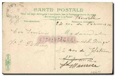 La forge — scène de travail sur un navire — éditeur L. V. & Cie, n° 2703 — Verso
