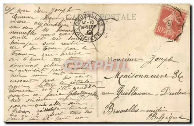 Lione - Aviazione — Métrot (Biplano Voisin) all'atterraggio — editore non identificato — Verso