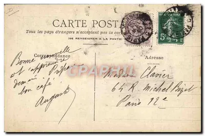Lyon-Aviação — 7-15 de maio de 1910 — Gabillan (Voisin) — A. Labaty, 24, boulevard Capucines, Paris — Verso
