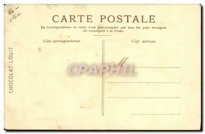 Monoplan Antoinette — Rennflugzeug — Verlag: Chocolat-Louit — Rückseite