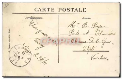 Het Monoplan Morane bestuurd door Védrines — n° 1486 — J. Hauser, fot.-uitg., Parijs — Achterkant