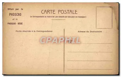 Prazeres infantis — cena de brincadeira ao ar livre — editor Saitoun, n° 77 — Verso