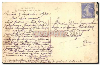 Lourdes — Bazylika i Góra Jer — Doucet — Rewers