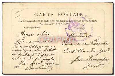 Franse Marine — Op het Observatiepunt — serie 38 — Achterkant