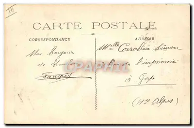 Marine Militaire Française — Inspekcja mundurów — Guende fot. Marsylia — Rewers