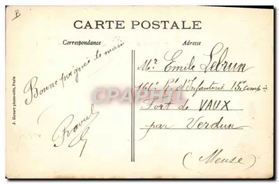 Louis Blériot atravessa pela primeira vez a Mancha em monoplano XI — Foto-edição J. Hauser, Paris, n° 1149 — Verso